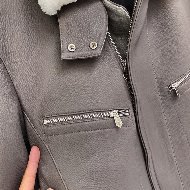 激安価格！エルメス クロップド ジャケット 偽物 ディアスキン eri90917